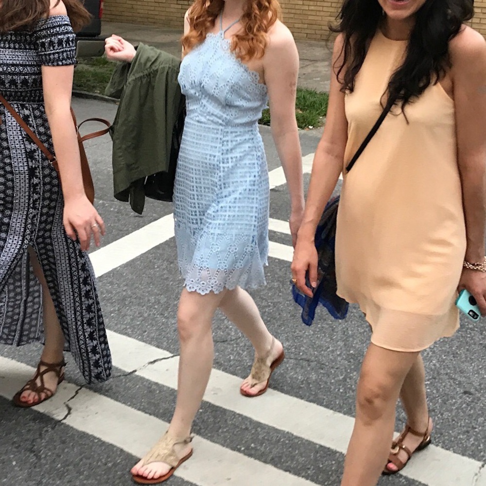 Light blue lace dress